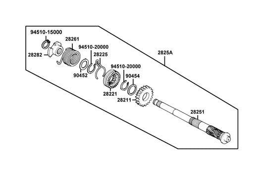 Cir Clip Ex 15 — 94510-15000 — KYMCO exploded-view diagram