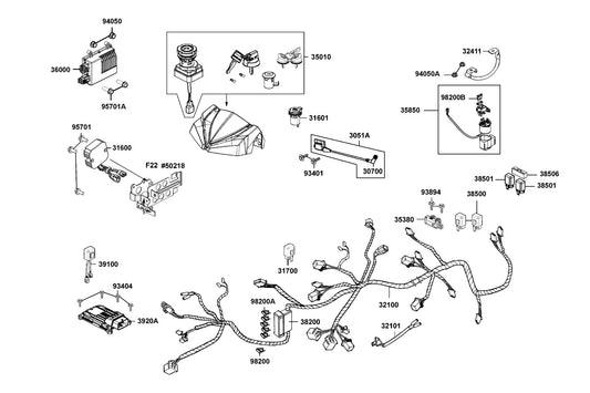 Cable Bat — 32411-ALC1-E00 — KYMCO exploded-view diagram