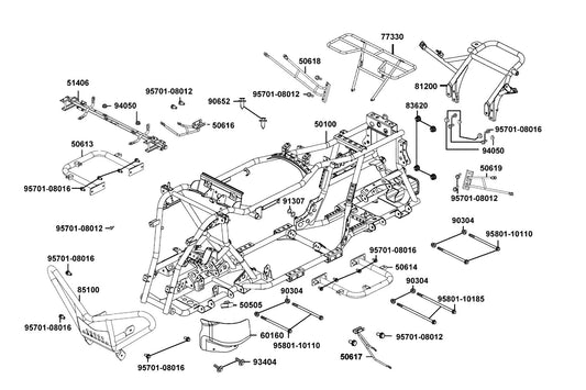 Rear Carrier Luggage — 77330-LGC7-Y60-MFS — KYMCO exploded-view diagram