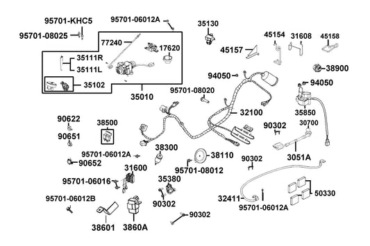 Bolt-wash 5*16 — 90302-GFY6-C11 — KYMCO exploded-view diagram