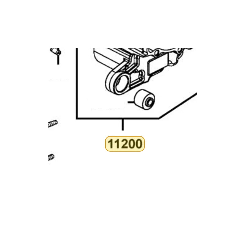KYMCO Left Crank Case Complete 11200-PTA7-305, part location on the factory exploded-view diagram
