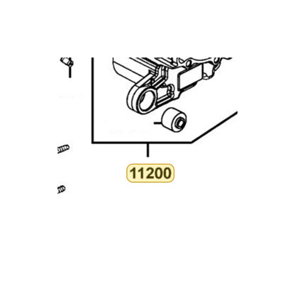 KYMCO Left Crank Case Complete 11200-PTA7-305, part location on the factory exploded-view diagram