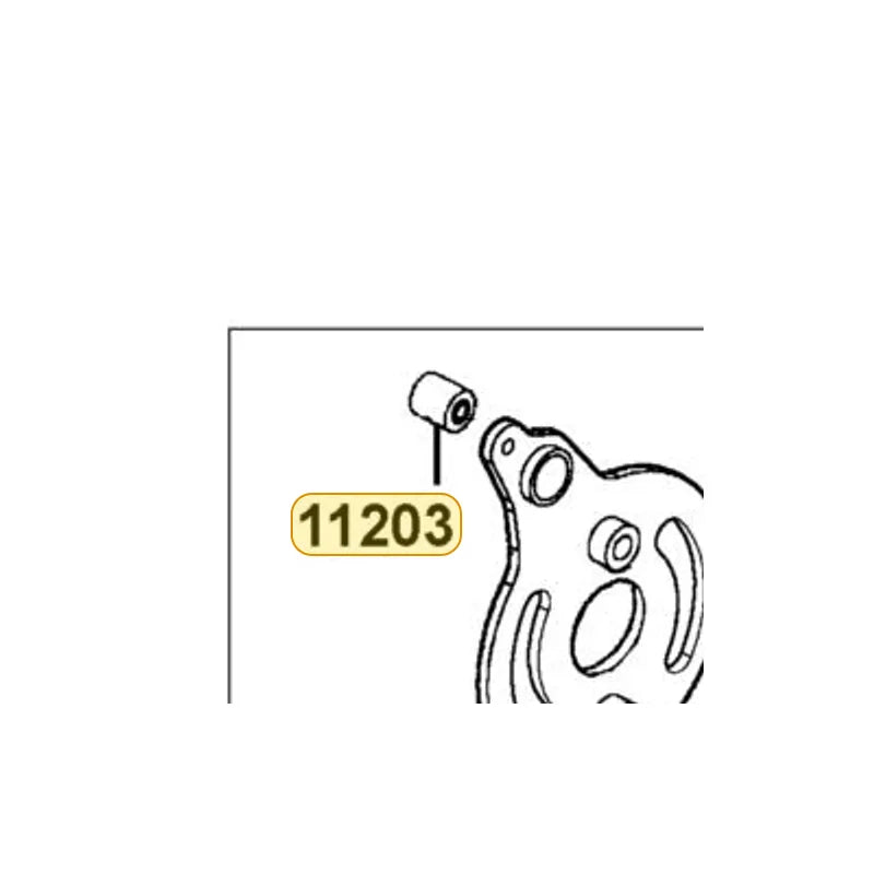 KYMCO Under Rubber Bush Rear Cushio 11203-LBD3-900, part location on the factory exploded-view diagram