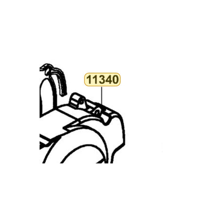 KYMCO Left Side Cover Complete (Bright Silver) 11340-KGBG-900-N8A, part location on the factory exploded-view diagram