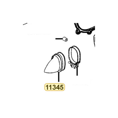 KYMCO Left Cover Duct 11345-LFB5-900, part location on the factory exploded-view diagram