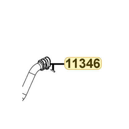 KYMCO Left Cover Duct Band 11346-KEBE-C00, part location on the factory exploded-view diagram