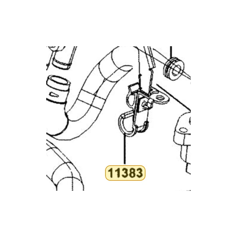 KYMCO Clamper A Rear Brake Hose 11383-BAA7-E00, part location on the factory exploded-view diagram