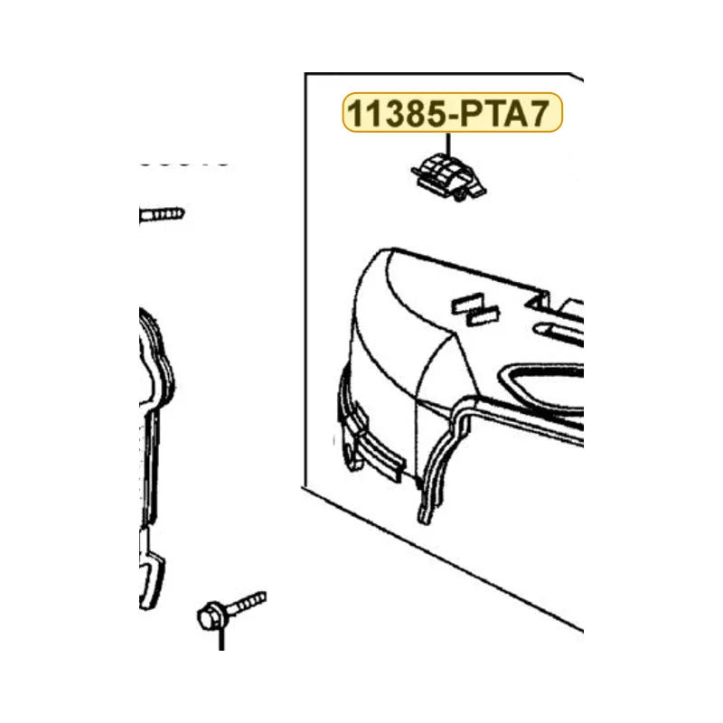 KYMCO Vacuum Tube Clip 11385-PTA7-900, part location on the factory exploded-view diagram