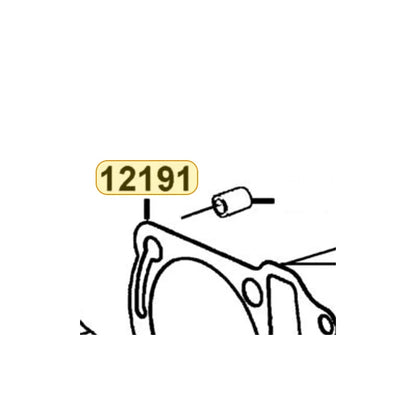 KYMCO Cylinder @A Gasket 12191-GFY6-C10, part location on the factory exploded-view diagram