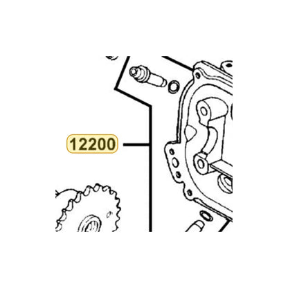KYMCO Cylinder Head Complete 12200-LBD4-E00, part location on the factory exploded-view diagram