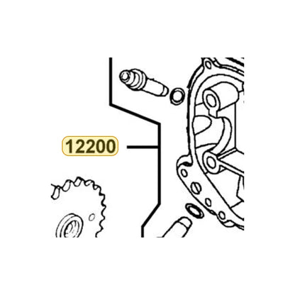 KYMCO Cylinder Head Complete 12200-LDA2-900, part location on the factory exploded-view diagram