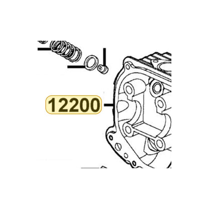 KYMCO Cylinder Head Complete 12200-LFC4-C10, part location on the factory exploded-view diagram