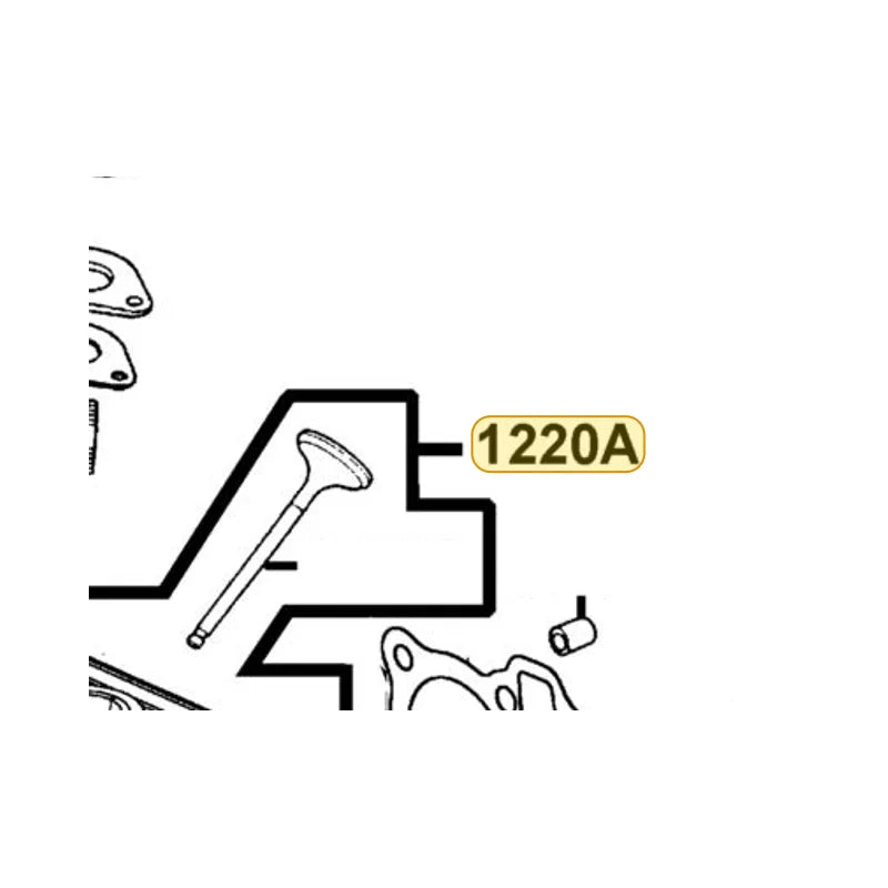 KYMCO Cylinder Head Assembly 1220A-KUDU-C00, part location on the factory exploded-view diagram