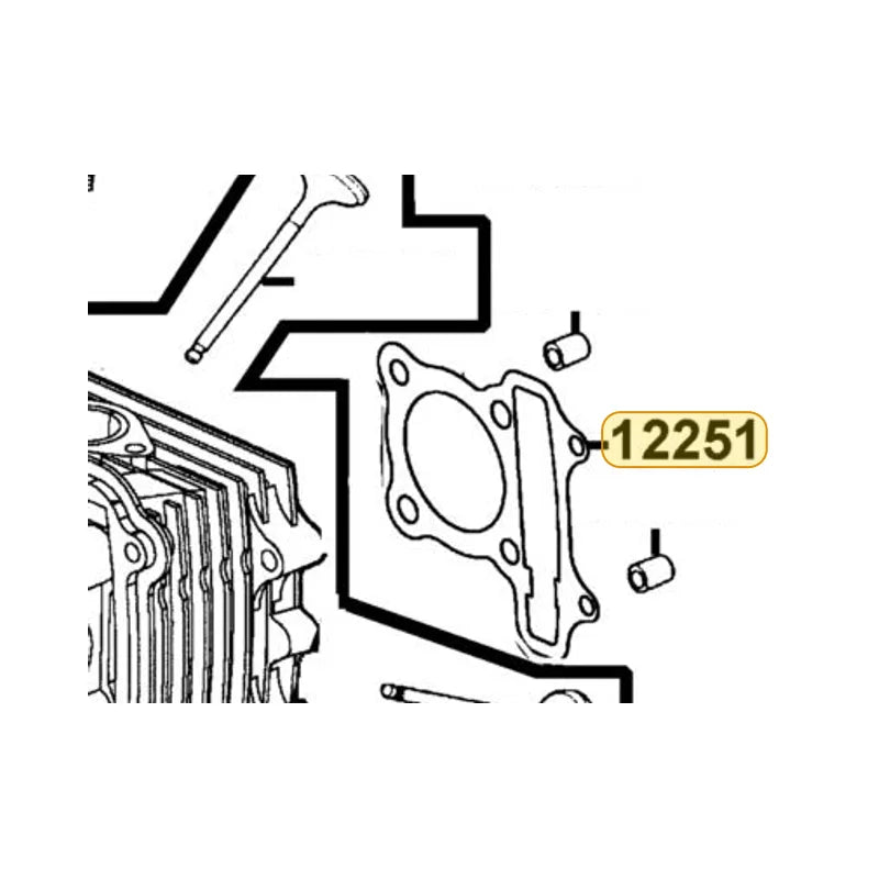 KYMCO Cylinder Head Gasket 12251-GFY6-C00, part location on the factory exploded-view diagram