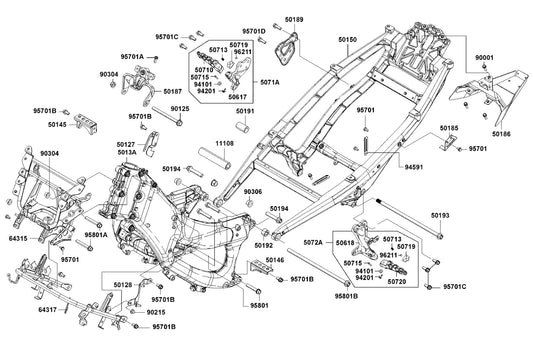 Clip 2 X 70 — 94591-LGC6-E00 — KYMCO exploded-view diagram
