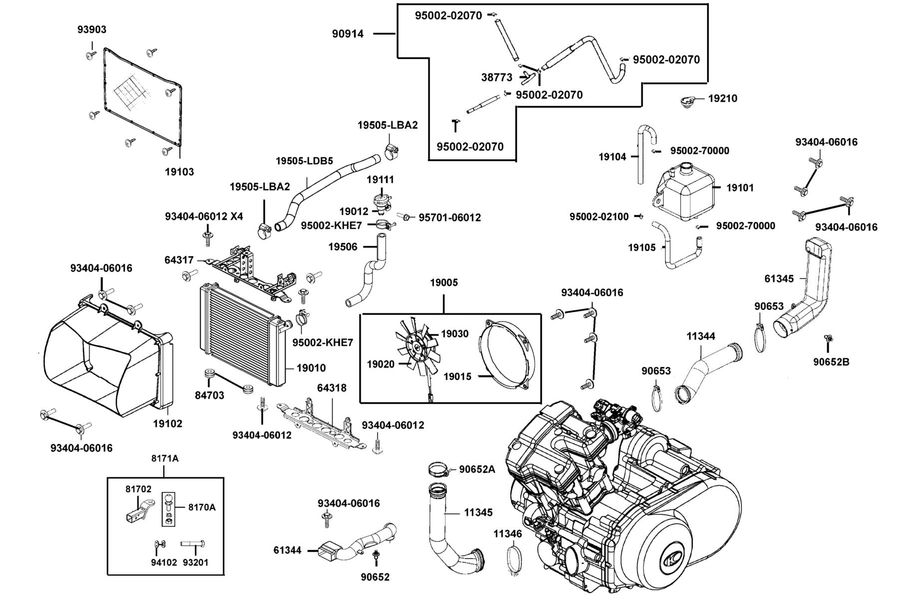 Washer Plain 16MM — 94102-16000 — KYMCO exploded-view diagram