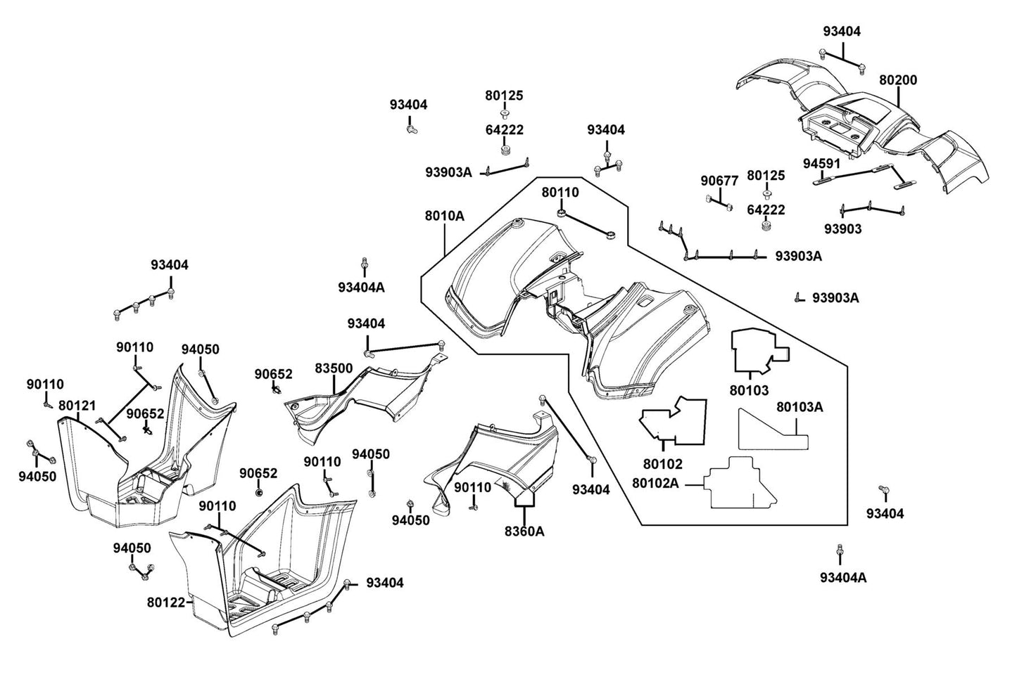Clip 2X70 — 94591-27000 — KYMCO exploded-view diagram
