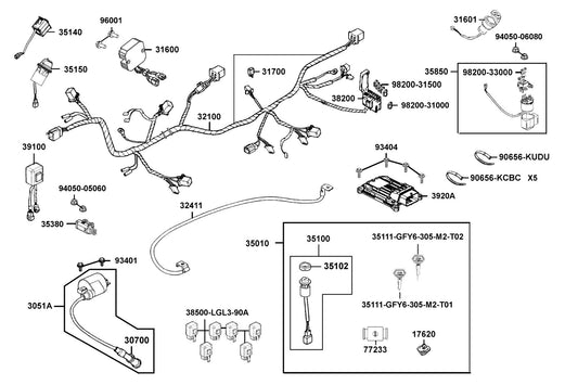 Blade Fuse 30A — 98200-33000 — KYMCO exploded-view diagram
