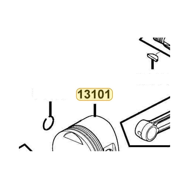 KYMCO Piston 13101-KFB7-900, part location on the factory exploded-view diagram