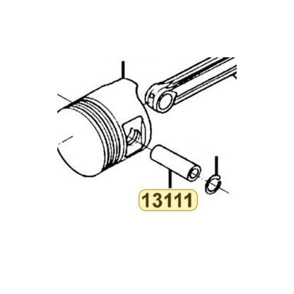 KYMCO Piston Pin 13111-0G87-001, part location on the factory exploded-view diagram