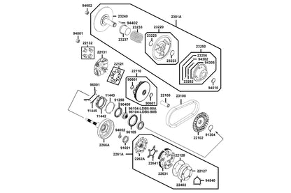 Oil Seal 56.5*80*7 — 91258-LDB5-900 — KYMCO exploded-view diagram