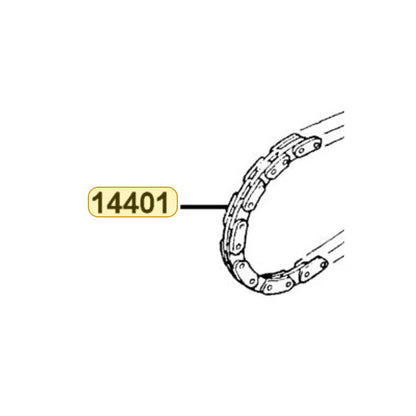 KYMCO Cam Chain 14401-KGBG-900, part location on the factory exploded-view diagram
