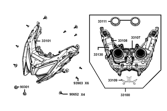 Nut Flange 6MM — 90301-6D34-671 — KYMCO exploded-view diagram