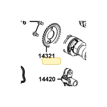 KYMCO Exhaust Valve Rocker Arm Complete 14420-LEA7-E00, part location on the factory exploded-view diagram