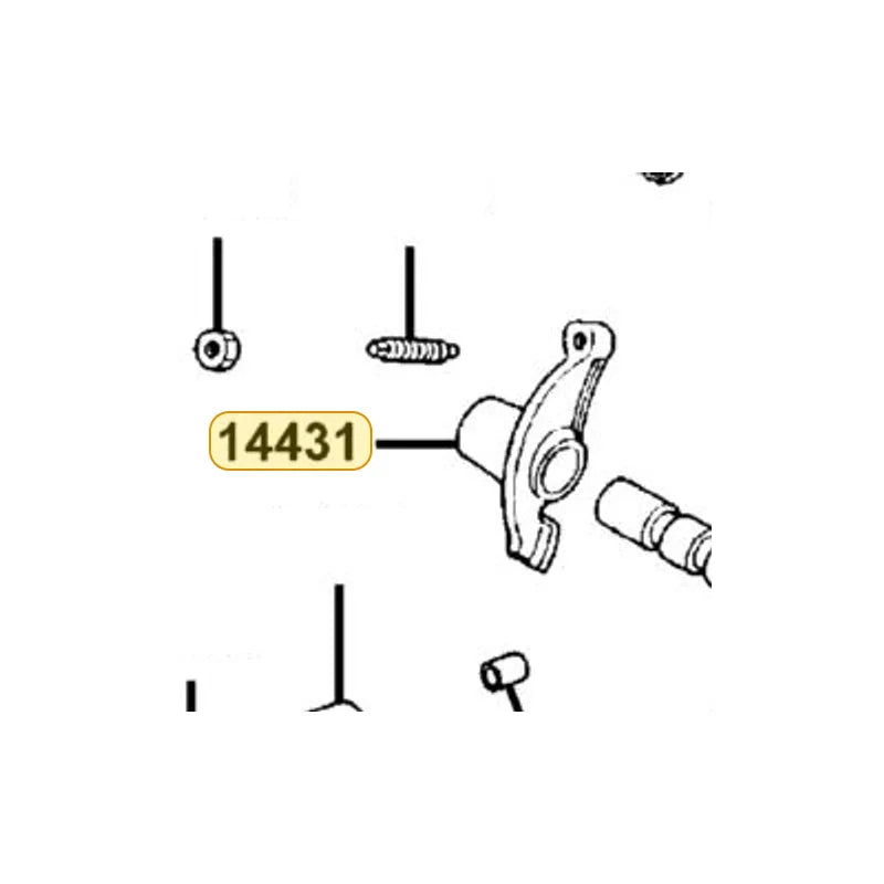 KYMCO Valve Rocker Arm 14431-GFY6-901, part location on the factory exploded-view diagram