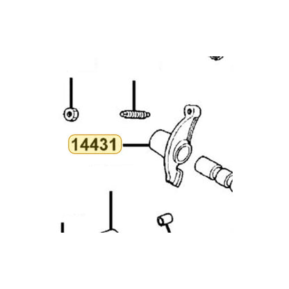 KYMCO Valve Rocker Arm 14431-GFY6-901, part location on the factory exploded-view diagram