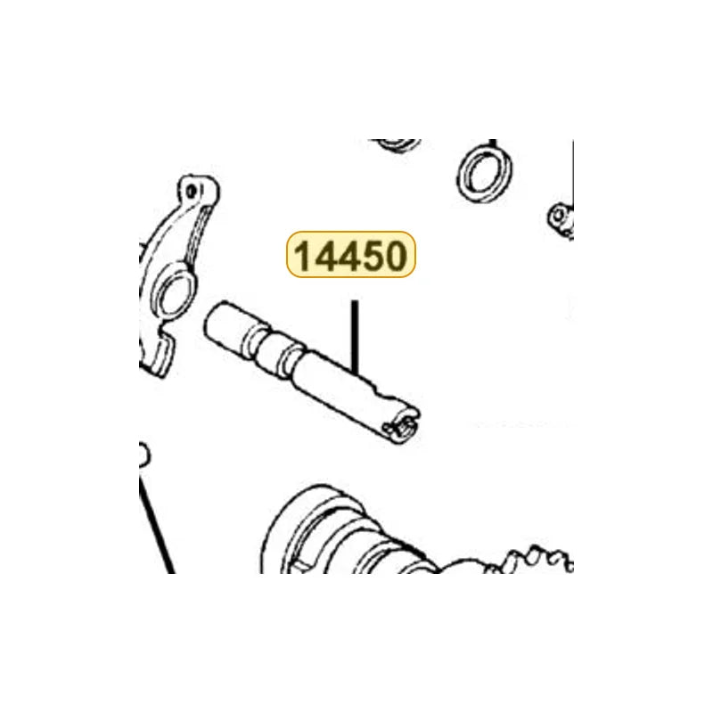 KYMCO In Rocker Arm Shaft Complete 14450-GFY6-901, part location on the factory exploded-view diagram