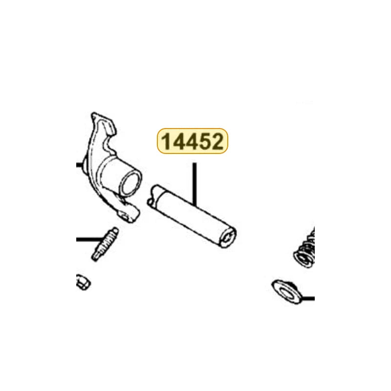 KYMCO Exhaust Rocker Arm Shaft 14452-GFY6-901, part location on the factory exploded-view diagram