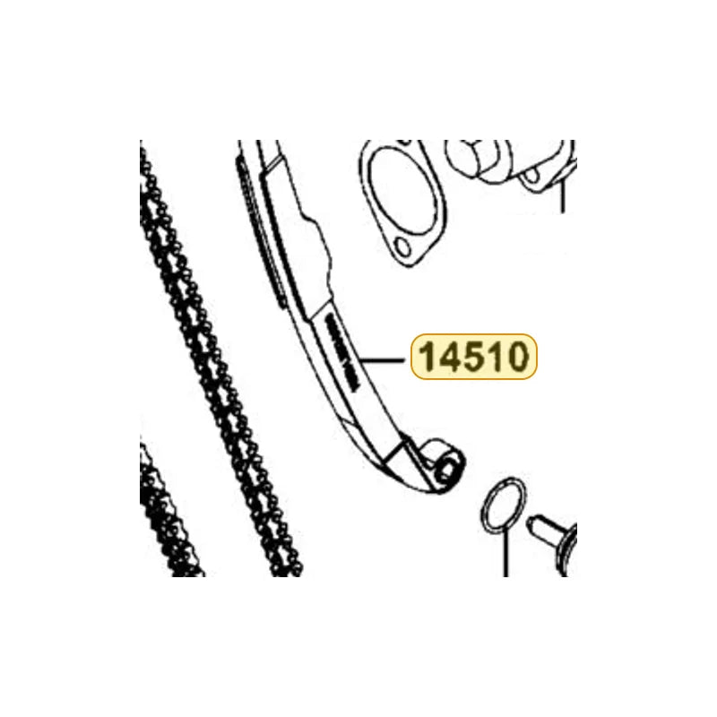 KYMCO Cam Chain Tensioner 14510-LLB1-900, part location on the factory exploded-view diagram