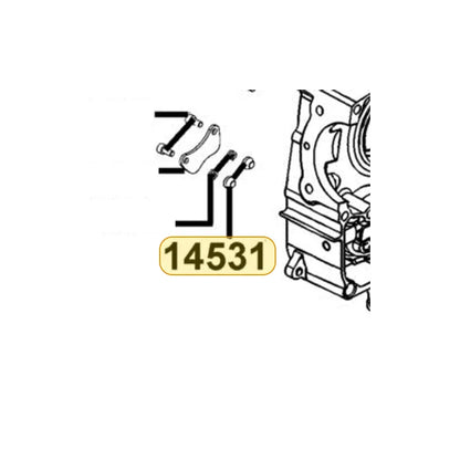 KYMCO Cam Chain Tensioner Pivot 14531-AAG1-C00, part location on the factory exploded-view diagram
