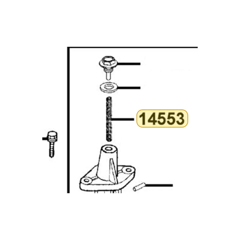 KYMCO Cam Chain Adjuster Spring 14553-KGBG-900, part location on the factory exploded-view diagram