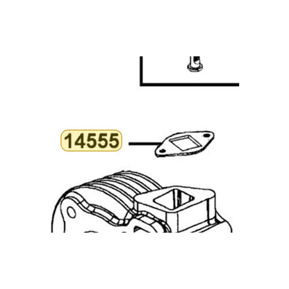 KYMCO Cam Chain Adjuster Gasket 14555-LBA2-E00, part location on the factory exploded-view diagram