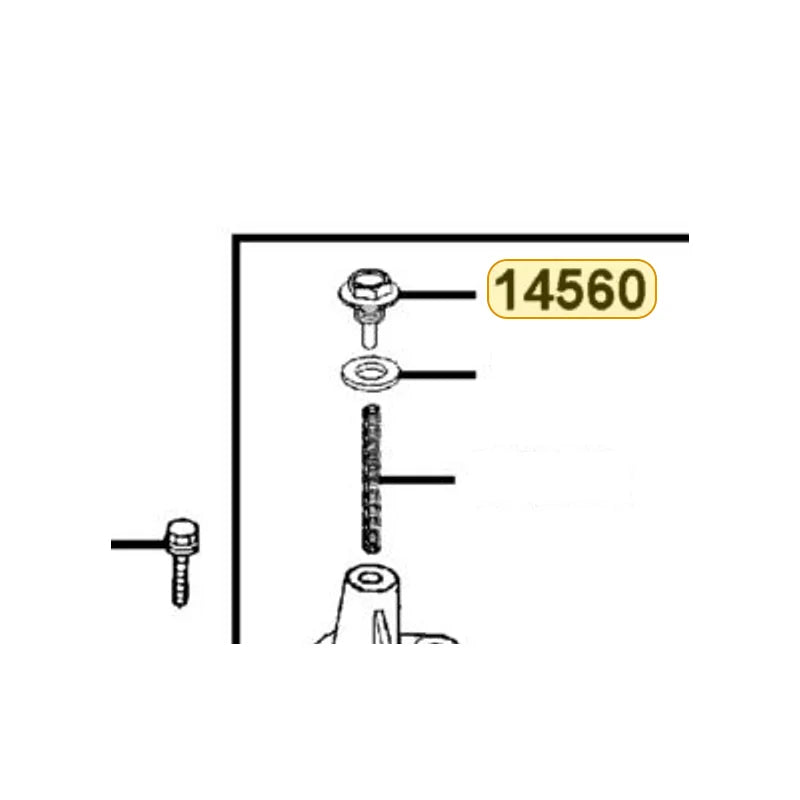 KYMCO Adjuster Plug Complete 14560-KGBG-900, part location on the factory exploded-view diagram