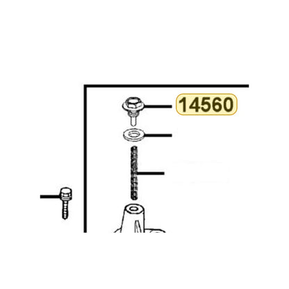 KYMCO Adjuster Plug Complete 14560-KGBG-900, part location on the factory exploded-view diagram
