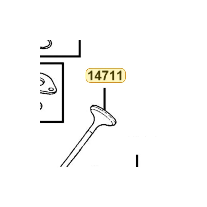 KYMCO Inlet Valve 14711-KGBG-900, part location on the factory exploded-view diagram
