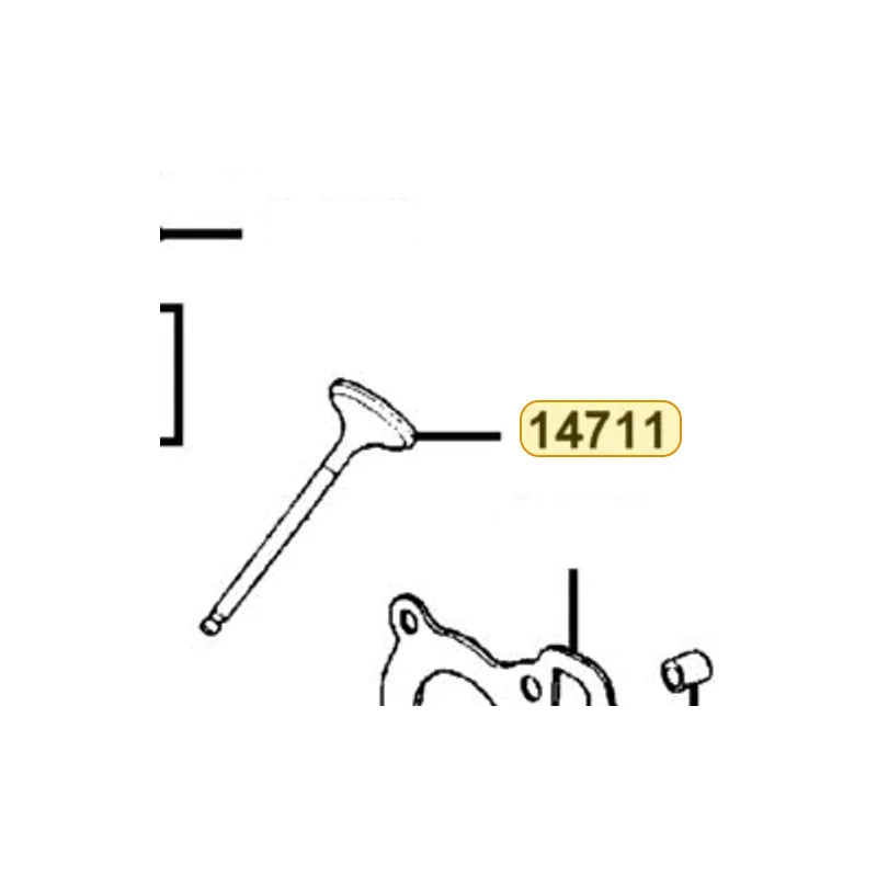 KYMCO Inlet Valve 14711-KHC4-900, part location on the factory exploded-view diagram