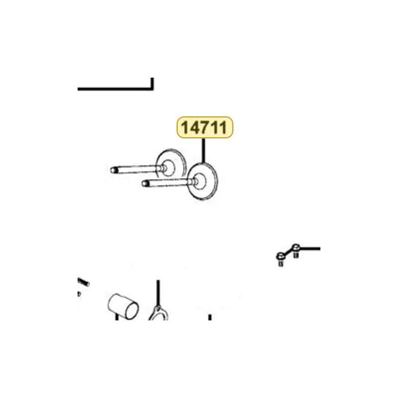 KYMCO Inlet Valve 14711-LDG7-900, part location on the factory exploded-view diagram