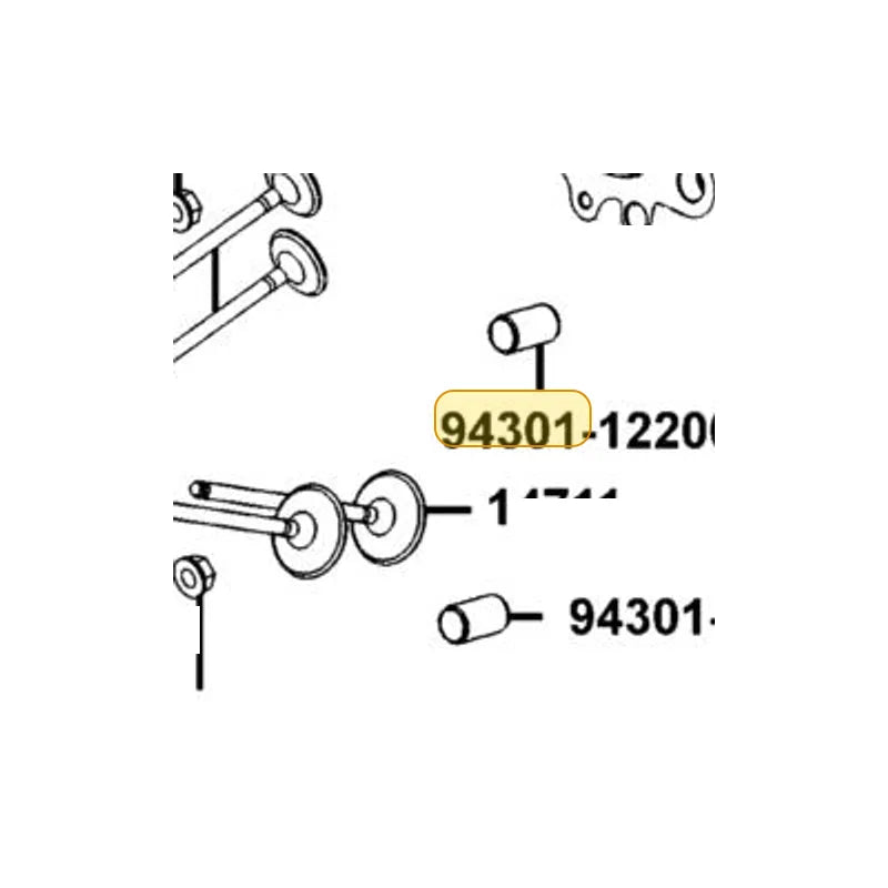 KYMCO Valva Inlet 14711-LEA7-E00, part location on the factory exploded-view diagram