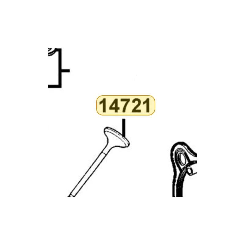 KYMCO Exhaust Valve 14721-KFB7-C0A, part location on the factory exploded-view diagram
