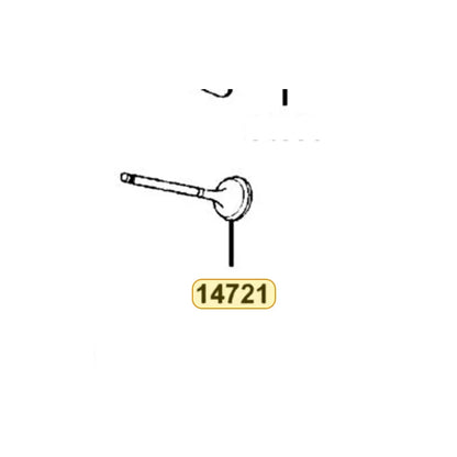 KYMCO Exhaust Valve 14721-KHC4-900, part location on the factory exploded-view diagram