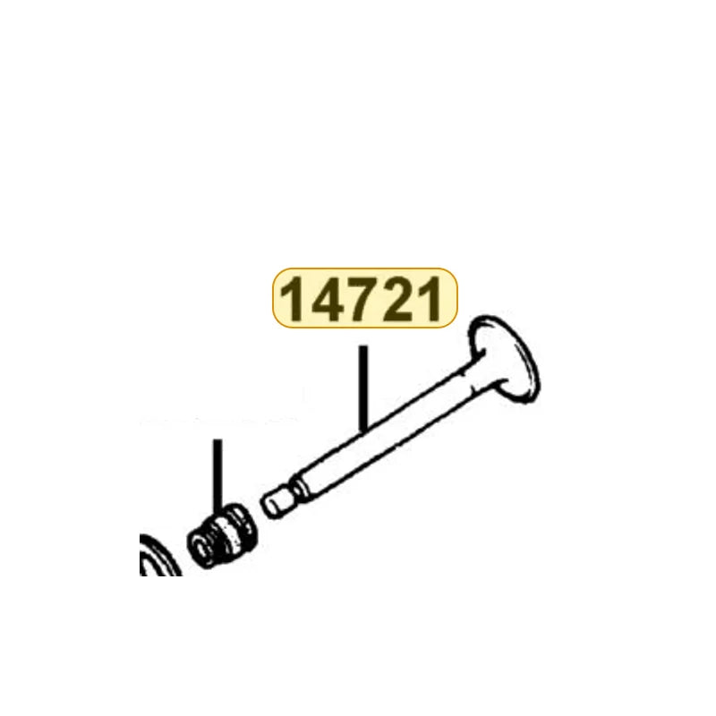 KYMCO Exhaust Valve 14721-LCA7-C10, part location on the factory exploded-view diagram