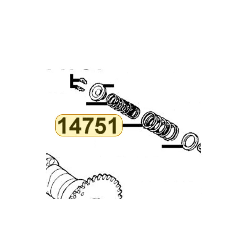 KYMCO Spring Valve Outer 14751-KUDU-C10, part location on the factory exploded-view diagram