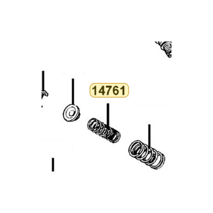KYMCO Valve Inner Spring 14761-KFBF-900, part location on the factory exploded-view diagram
