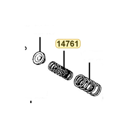KYMCO Valve Inner Spring 14761-KGBG-900, part location on the factory exploded-view diagram