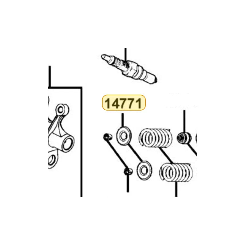 KYMCO Upper Spring Retainer 14771-LEA2-900, part location on the factory exploded-view diagram
