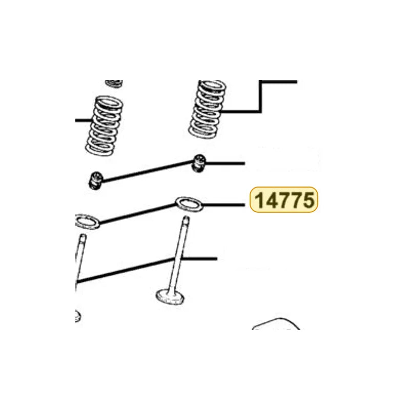 KYMCO Valve Spring Outer Seat 14775-KKA7-900, part location on the factory exploded-view diagram